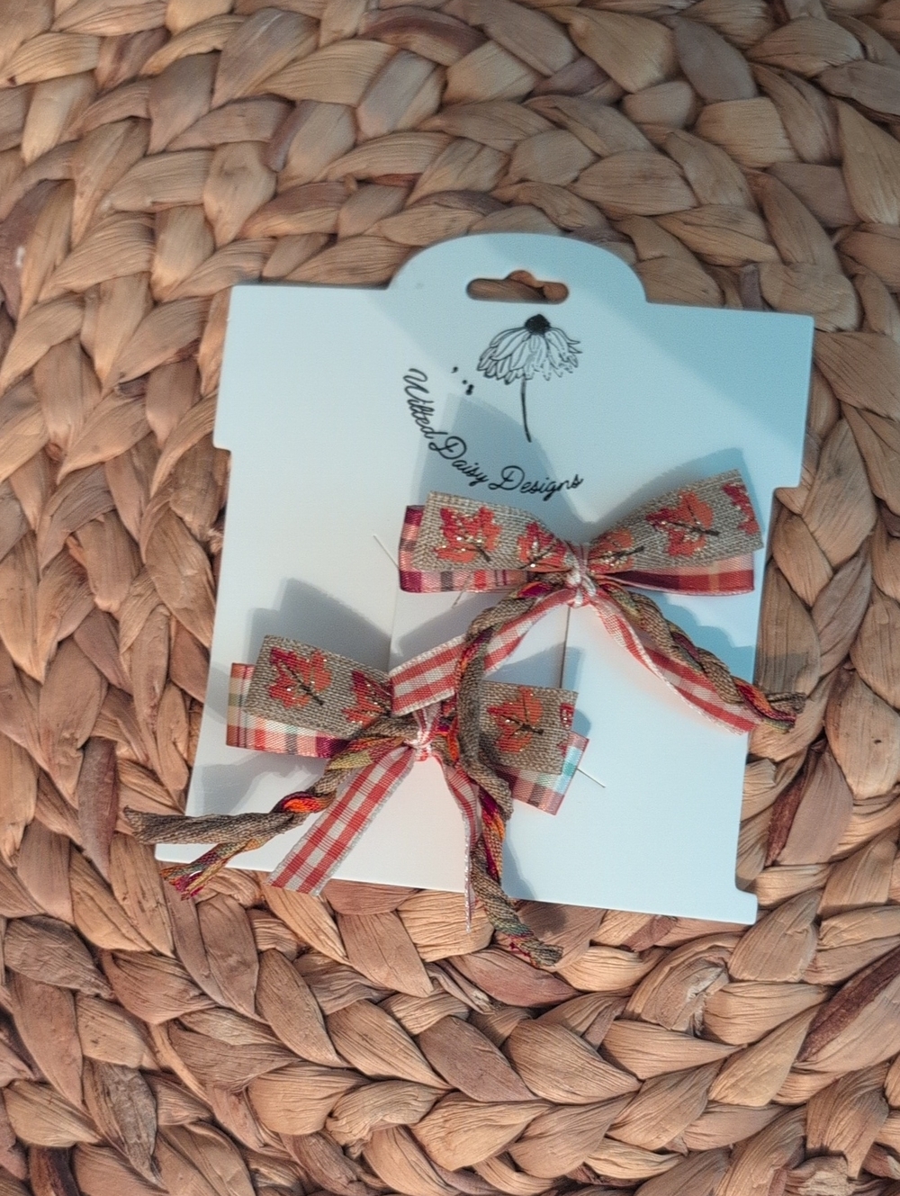 Kids Autumn Ribbon Bow Set